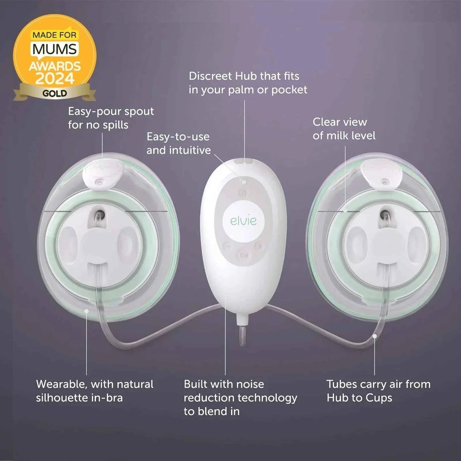 Elvie Stride Hands Free Double Electric Breast Pump