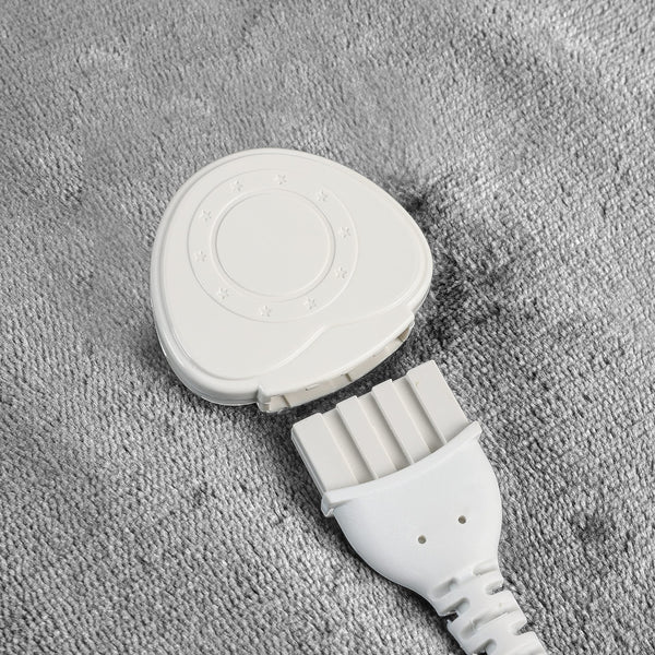 Electric Heated Throw Blanket 10 Heat Settings Washable 220gsm Fleece with Digital Remote Timer - 160cm x 130cm (Silver Grey)