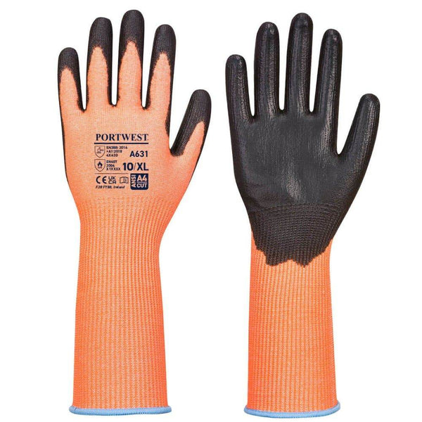 Portwest A631 Vis-Tex Cut Long Cuff Gloves