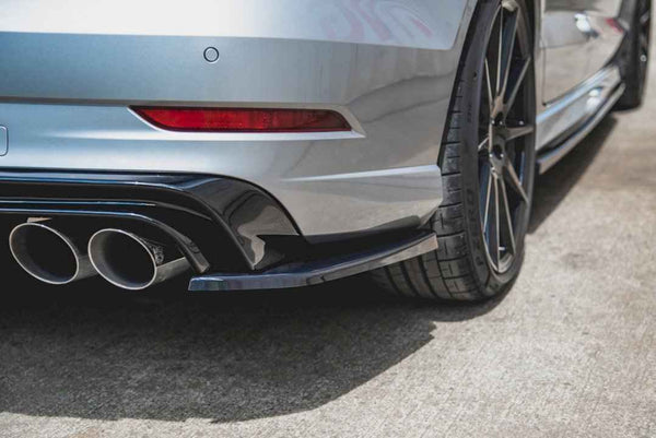 Maxton Design - REAR SIDE SPLITTERS V.2 AUDI S3 SEDAN 8V FACELIFT (2016-2020)