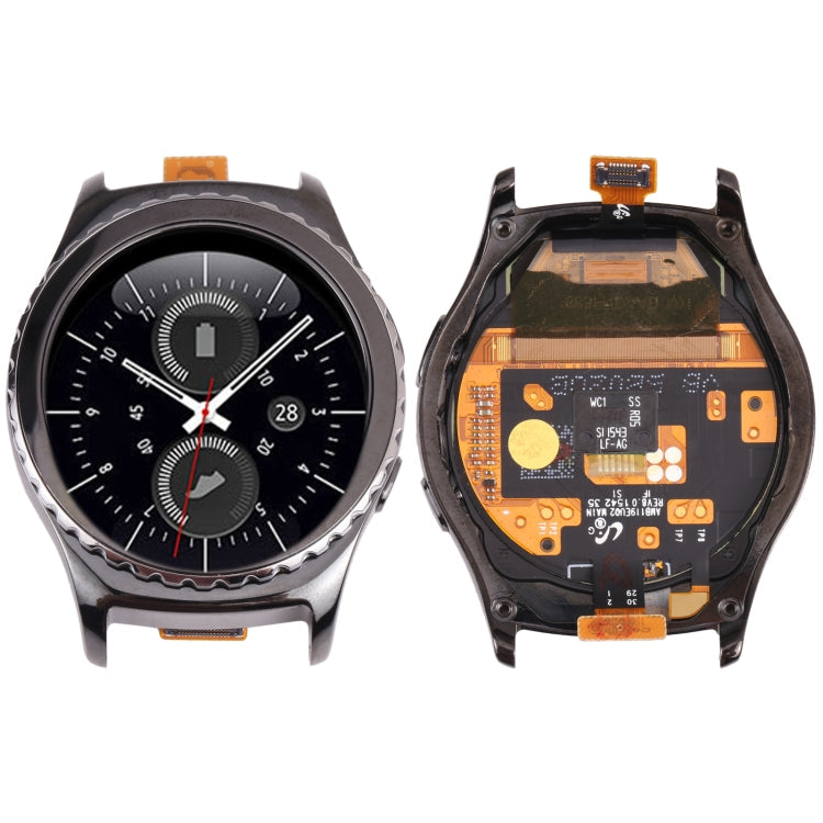 LCD Screen and Digitizer Full Assembly With Frame for Samsung Galaxy Gear S2 Classic SM-R732, For Samsung Galaxy Gear S2 Classic