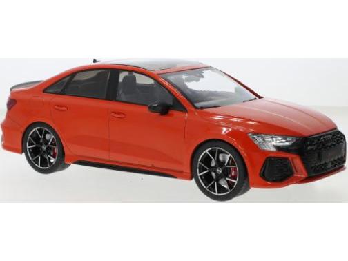 Audi RS3 Saloon Red 2022 1:18 Scale Diecast Model Car Group