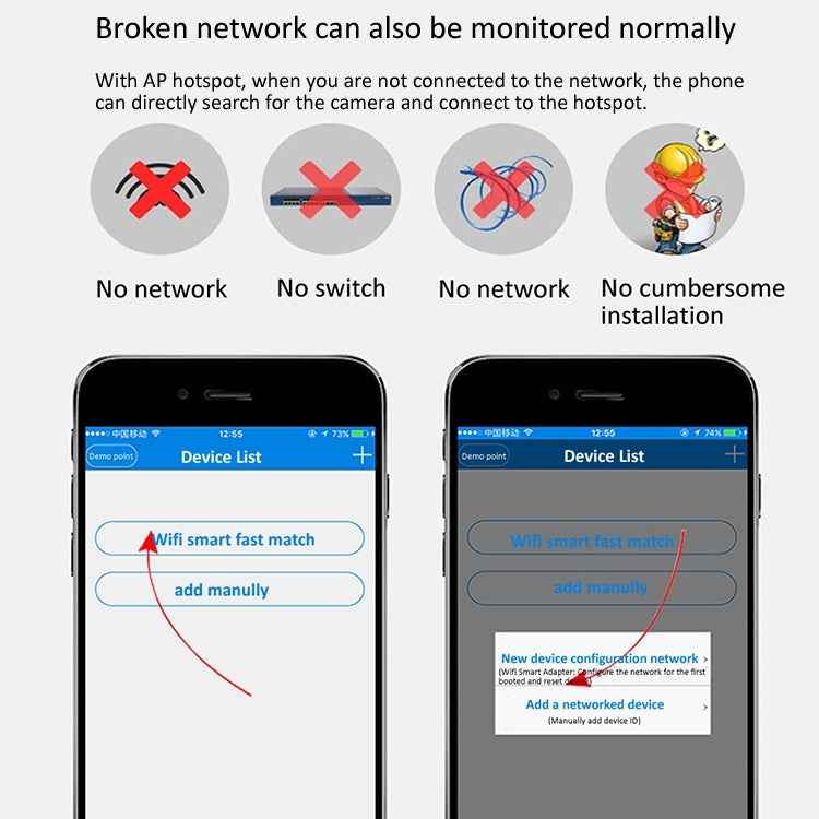720P HD 1.0 MP Wireless IP Camera, Support Infrared  / Motion Detection / APP Control, UK Plug