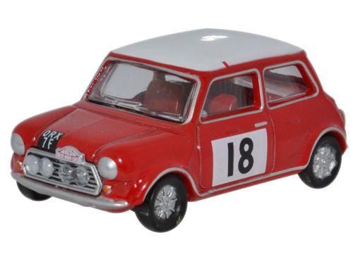BMC Mini Cooper S #18 Rallye Monte Carlo 1968 Hopkirk 1:76 Scale Oxford Diecast Model
