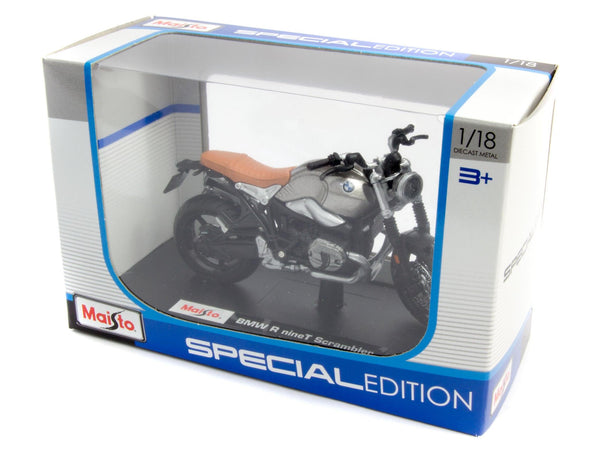 BMW R nineT Scrambler Grey 1:18 Scale Maisto Diecast Model