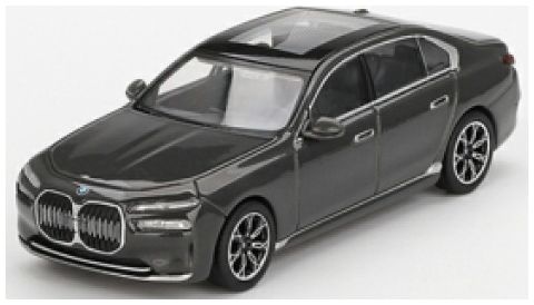 BMW i7 XDrive60 Dravit Grey (RHD) 1:64 Scale MINI GT Diecast Model
