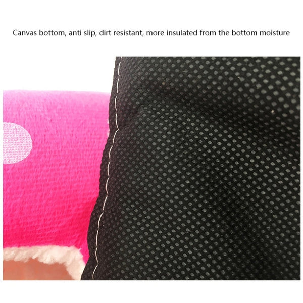 Strawberry Shaped Foldable Short Plush Pet House Nest, Size: L