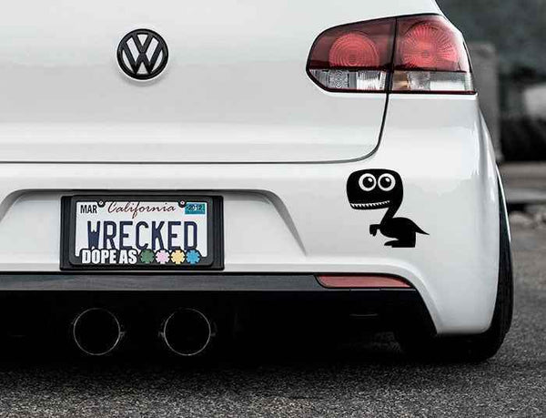 Adorable Dinosaur Bumper Car Sticker