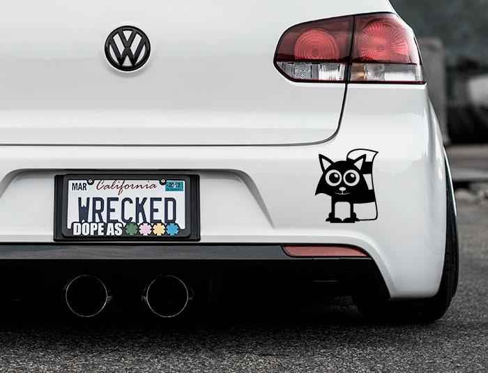 Adorable Raccoon Bumper Car Sticker