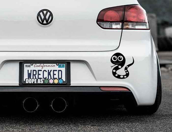 Adorable Snake Bumper Car Sticker