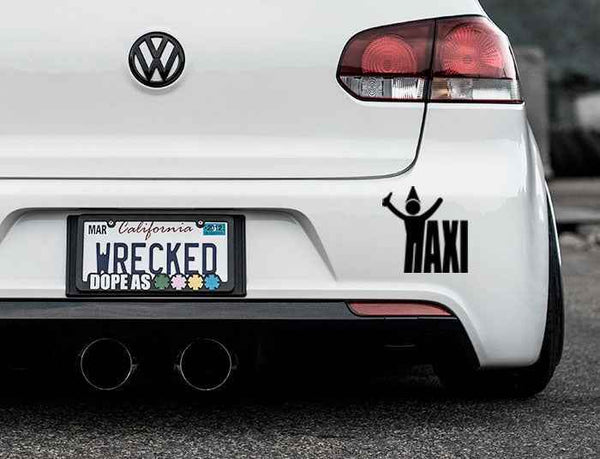 Taxi Drunk Bumper Car Sticker
