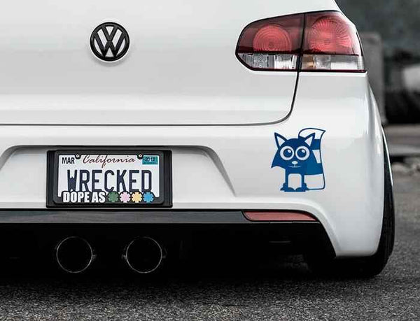 Adorable Raccoon Bumper Car Sticker
