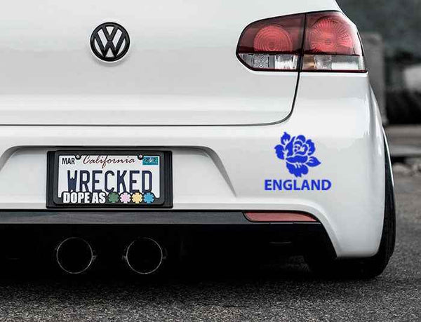 Rose Of England Bumper Car Sticker