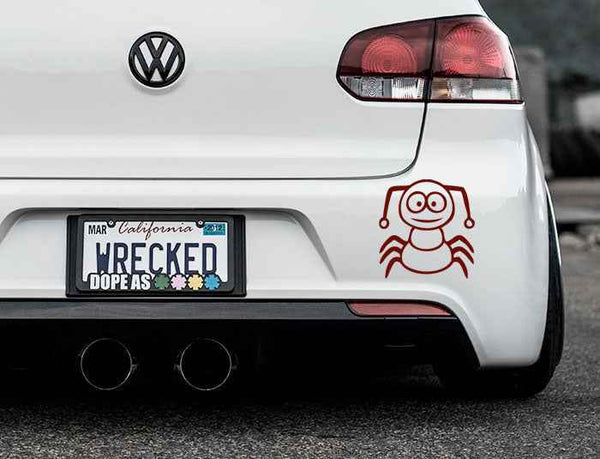 Funny Cartoon Insect Bumper Car Sticker