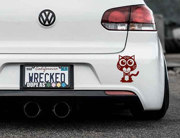 Adorable Cheetah Bumper Car Sticker
