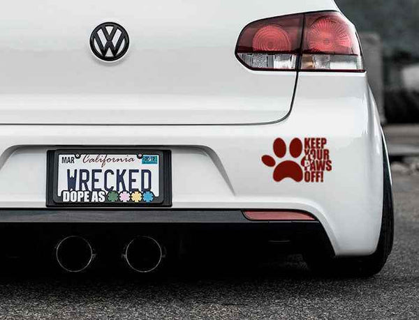 Keep Your Paws Off Bumper Car Sticker