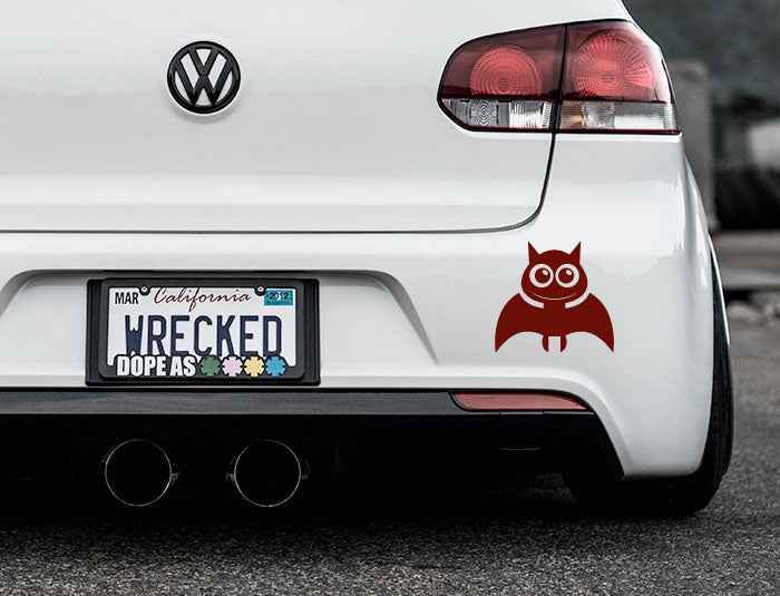 Adorable Bat Bumper Car Sticker