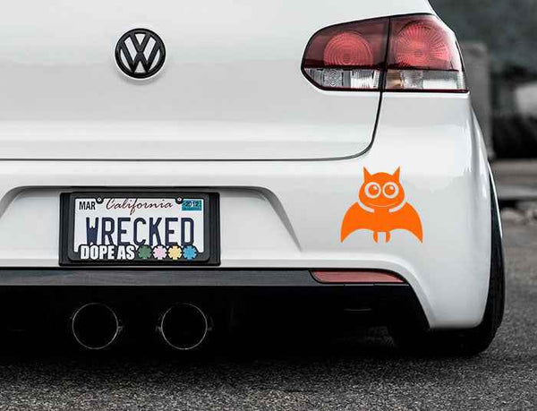 Adorable Bat Bumper Car Sticker