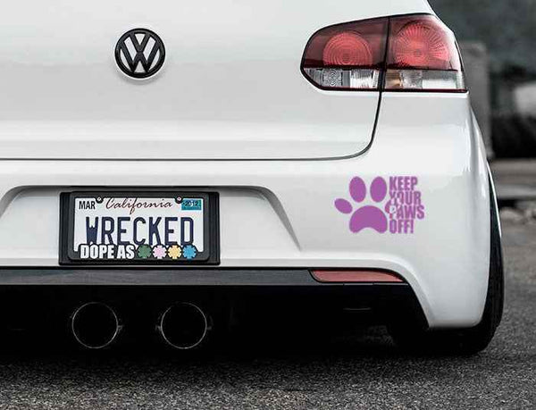 Keep Your Paws Off Bumper Car Sticker