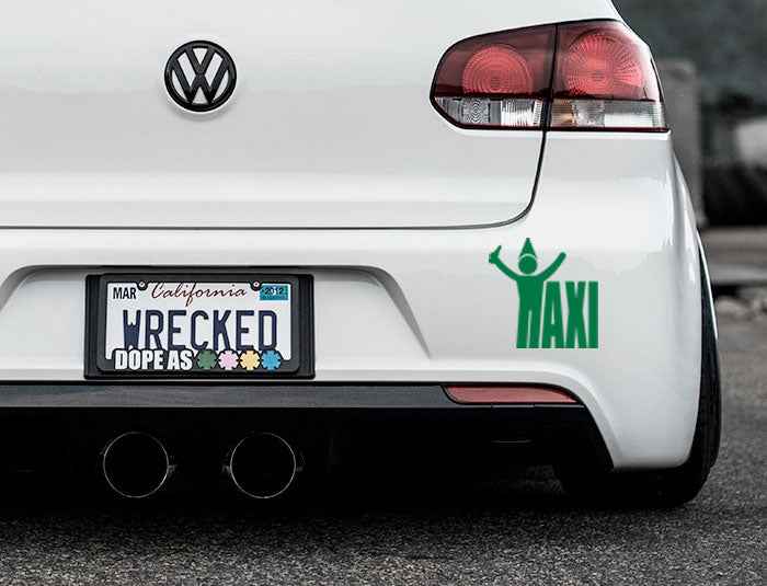 Taxi Drunk Bumper Car Sticker