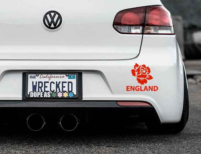 Rose Of England Bumper Car Sticker