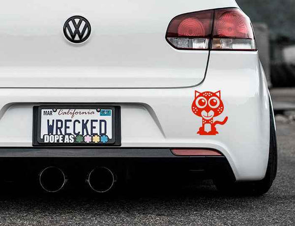 Adorable Cheetah Bumper Car Sticker