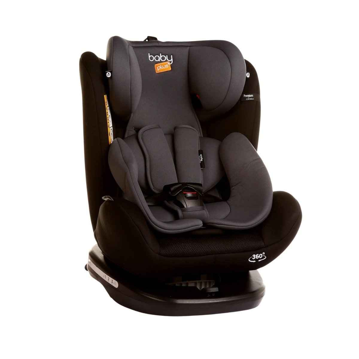 baby plus Orbitfix Group 0+/1/2/3 (Birth to 12 Years) Car Seat - Black Grey