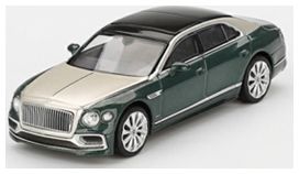 Bentley Flying Spur White Sand Verdant (RHD) 1:64 Scale MINI GT Diecast Model
