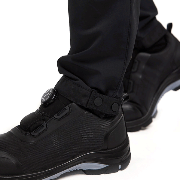 Blaklader 1422 4-Way Stretch Service Work Trousers Black/Dark Grey, 37" Waist Short Leg