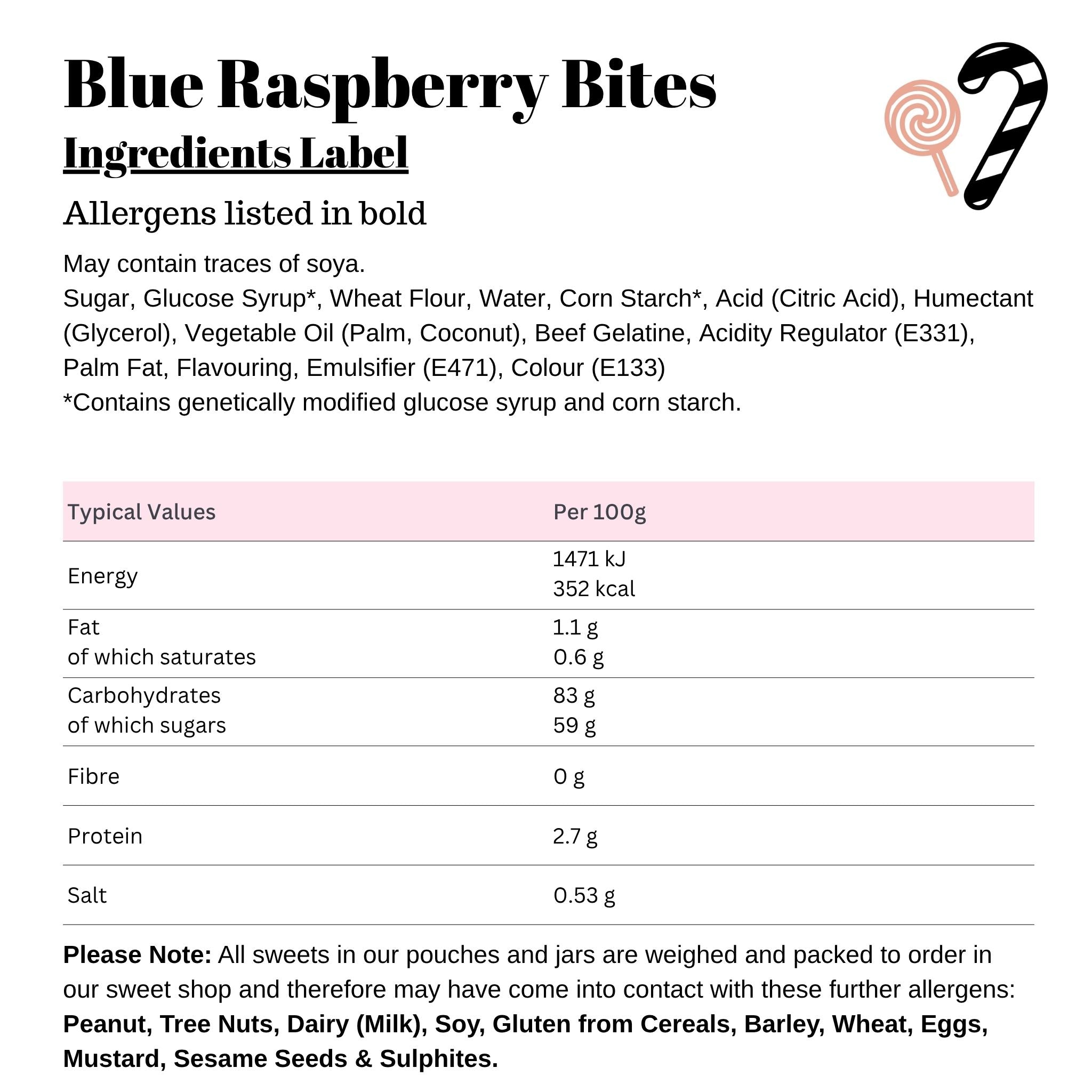 Blue Raspberry Bites