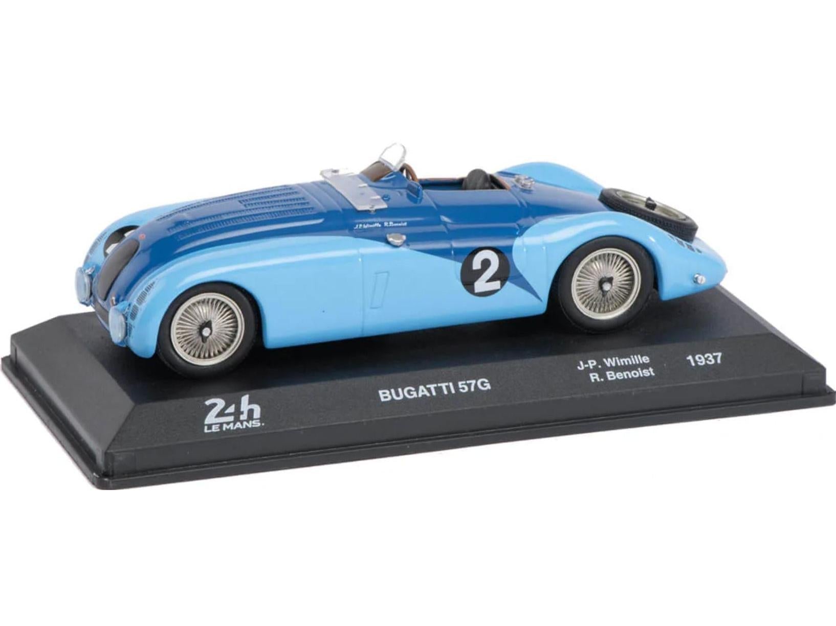 Bugatti 57G #2 Winner Le Mans 24H 1937 Benoist/Wimille 1:43 Scale Diecast Model Car