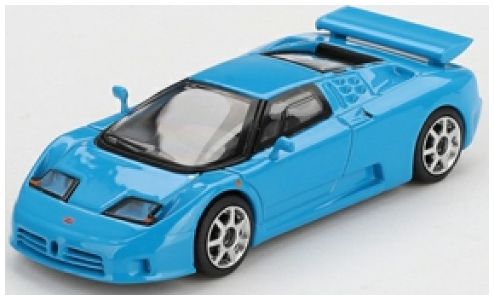 Bugatti EB110 Super Sport Blu Bugatti (LHD) (Blister Packaging) 1:64 Scale MINI GT Diecast Model