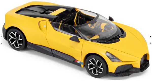 Bugatti Mistral Yellow 1:24 Scale CMJ - Jian Feng Juan Toys Diecast Model