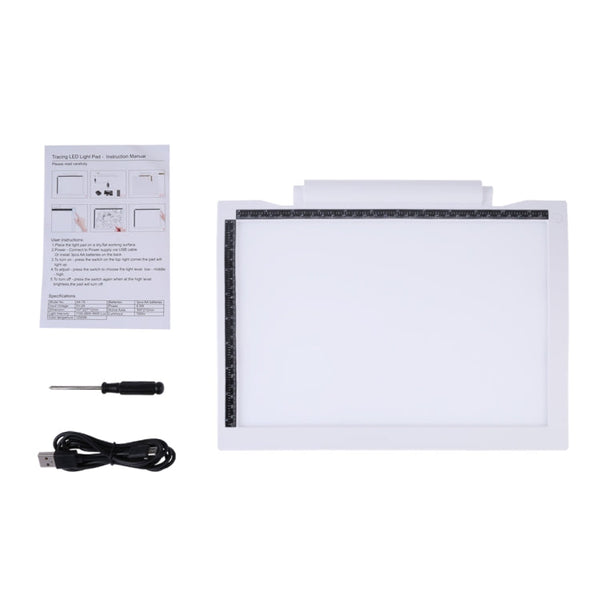 A4-19 6.5W Three Level of Brightness Dimmable A4 LED Drawing Sketchpad Light Pad with USB Cable