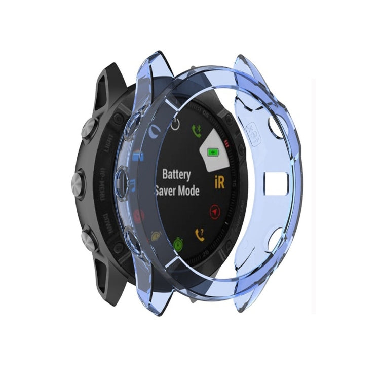 For Garmin Fenix 6X TPU Half Coverage Smart Watch Protevtice Case