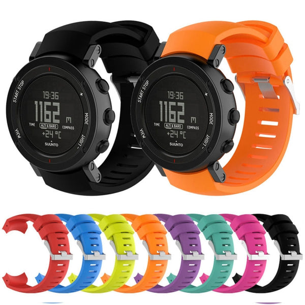 Silicone  Watch Band for SUUNTO Core ALU Black