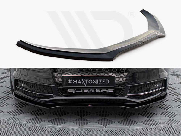 Maxton Design - FRONT SPLITTER V.2 AUDI S4 / A4 S-LINE B8 FL