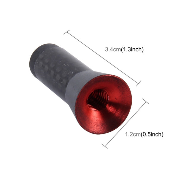 Carbon Fiber Aluminum Short Antenna Polished Universal Screws Base(Small Size)