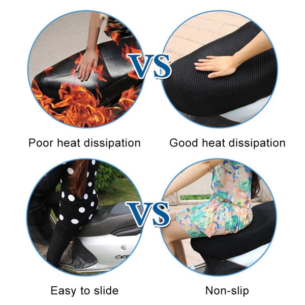 Motorcycle Breathable Sunscreen Double Layer 3D Honeycomb Small Hole Polyester Cushion Mesh, Size: XL, Length: 90cm; Width: 52cm