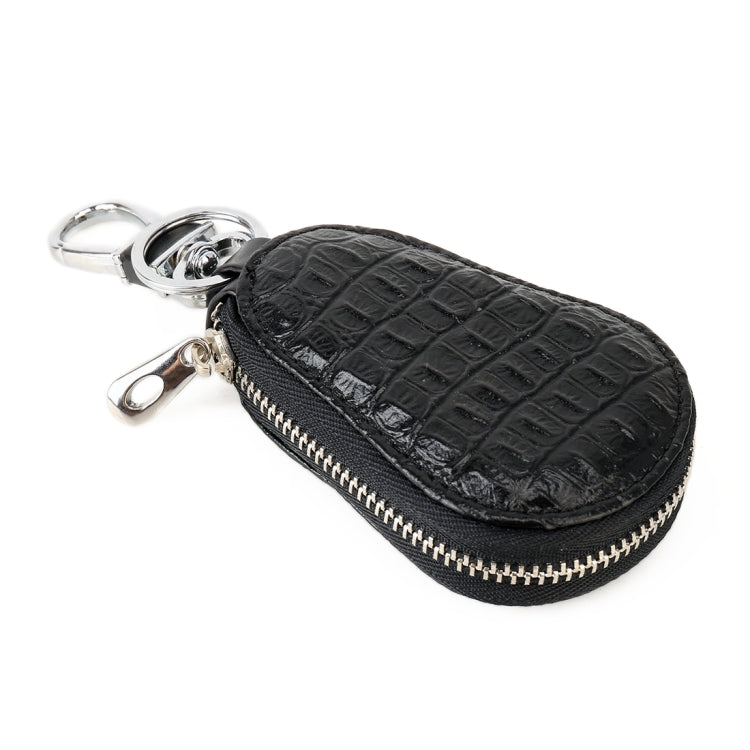 Universal Leather Crocodile Texture Waist Hanging Zipper Wallets Key Holder Bag (No Include Key)