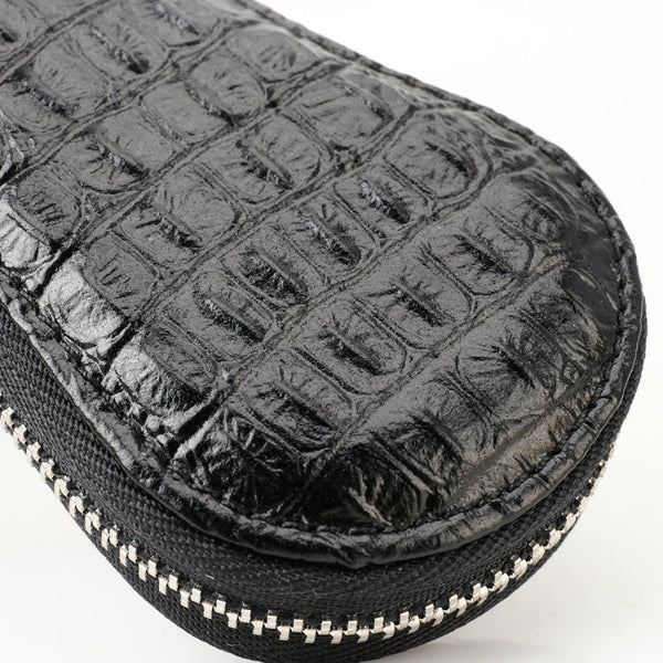 Universal Leather Crocodile Texture Waist Hanging Zipper Wallets Key Holder Bag (No Include Key)