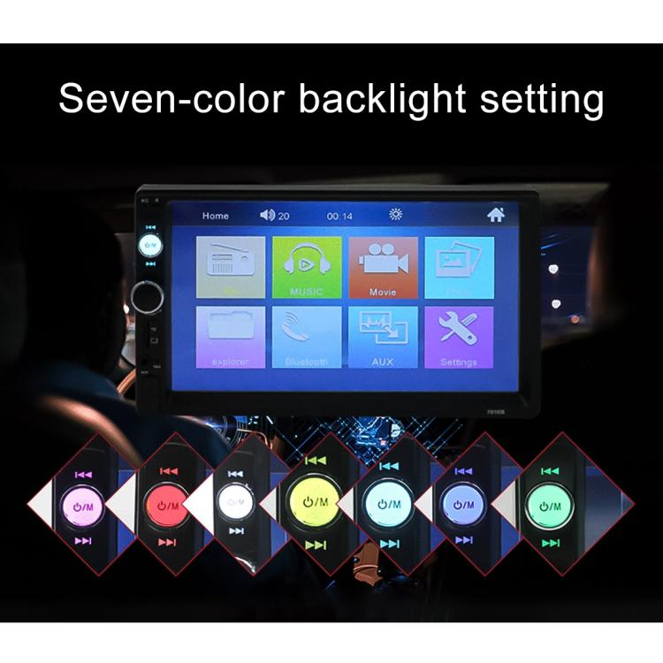 7010B HD 2 Din 7 inch Car Bluetooth Radio Receiver MP5 Player, Support FM & USB & TF Card