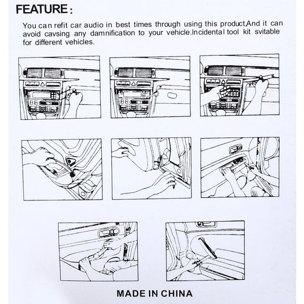 12 in 1 Car Audio System Dashboard Door Panel Removal Dismantling Tools Kit, 12 in 1