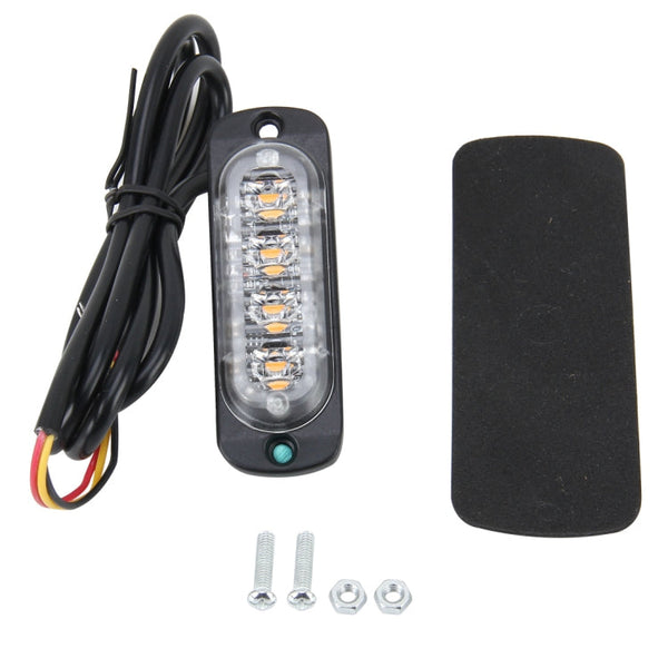 DC 12V-24V 2W 4LEDs SMD-2835 Lamps 17 Flash Patterns 3 Lines Car Flash Lamp Waterproof Car Truck Emergency Strobe Flash Warning Light, Cable Length: 90cm