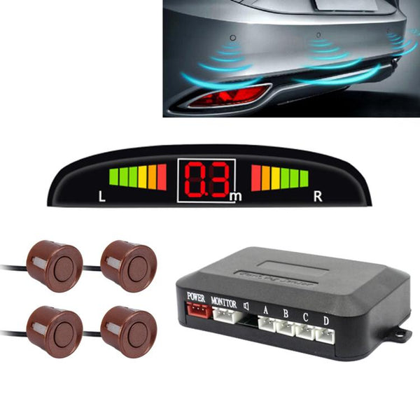 Car Buzzer Reverse Backup Radar System - Premium Quality 4 Parking Sensors Car Reverse Backup Radar System with LCD Display