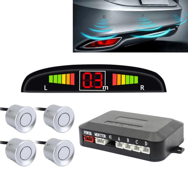Car Buzzer Reverse Backup Radar System - Premium Quality 4 Parking Sensors Car Reverse Backup Radar System with LCD Display
