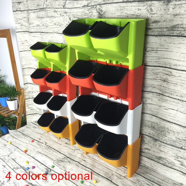 PP Planter Flower Pot Wall Hanging Garden Hanging Stackable Garden Supplies