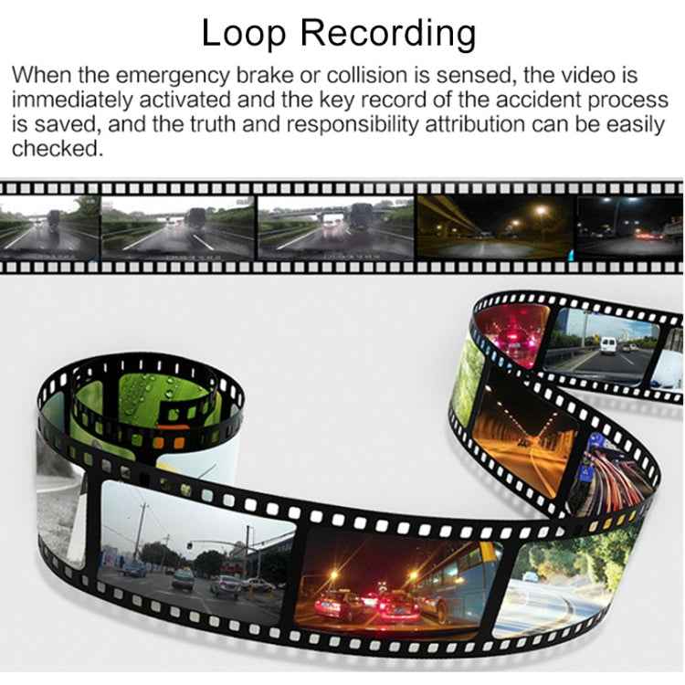 X96 4 inch 2.5D Full HD 1080P Multi-functional Smart Car Dual Lens Video Record Camera Support TF Card / Motion Detection, X96