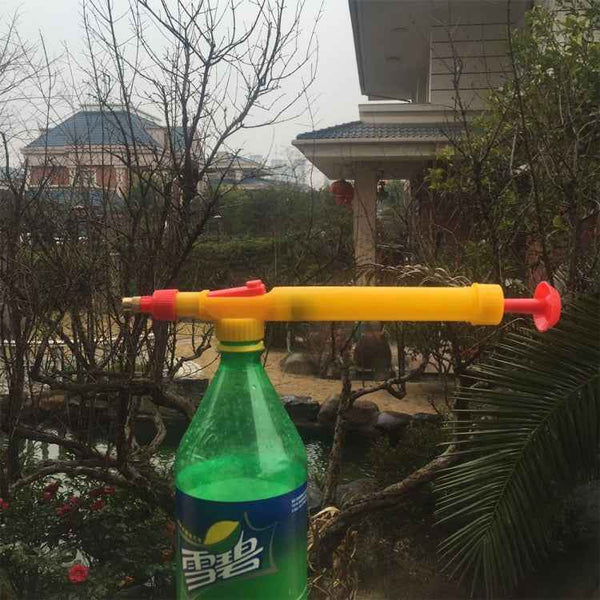 10pcs High Pressure Plastic Bottle Trolley Gun Spray, Manual Pressure Sprayer, Random Color Delivery