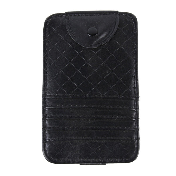 FUDAOCHE Multi-functional Auto Car Sun Visor Sunglasses Holder Card CD Storage Holder Pouch Bag